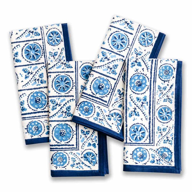 Bukhara Stripe Indigo Napkin Set of 4