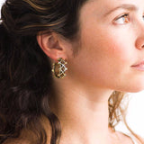 Earth Goddess Hoop Earrings, Teak