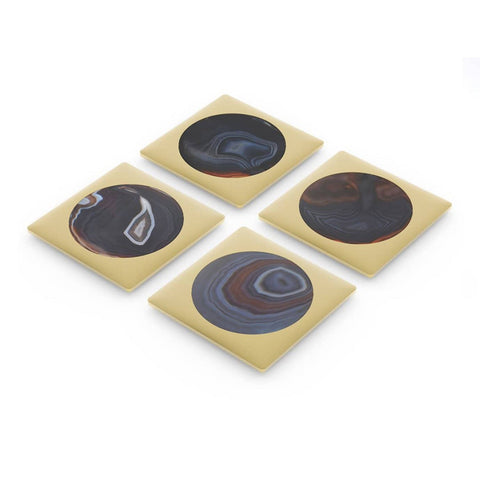 Midnight Gold Circulo Coaster Set