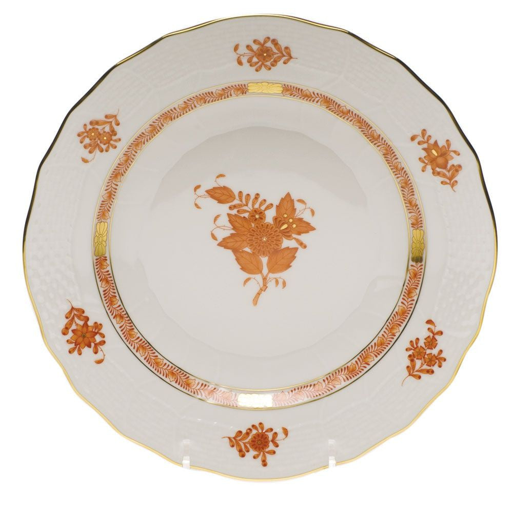 Chinese Bouquet Rust Dessert Plate