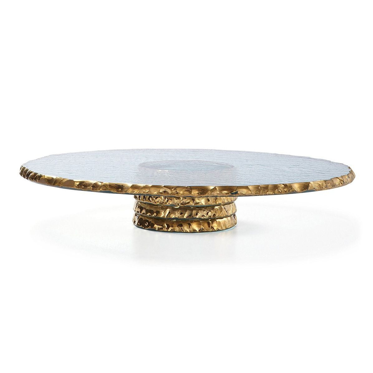 Edgey Gold Pedestal Cake Stand