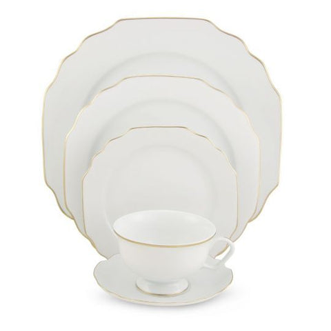 Pickard Georgian Gold Ultra White Dinner Plate