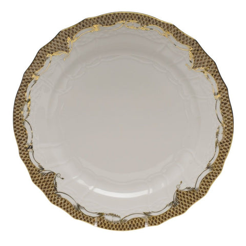 Brown Fish Scale Service Plate