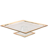 Roman Antique Gold Square Cake Plate