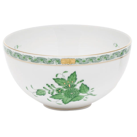 Chinese Bouquet Green Round Bowl