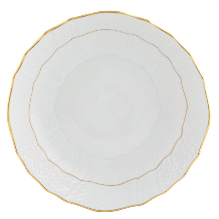 Golden Edge Scalloped Dinner Bowl