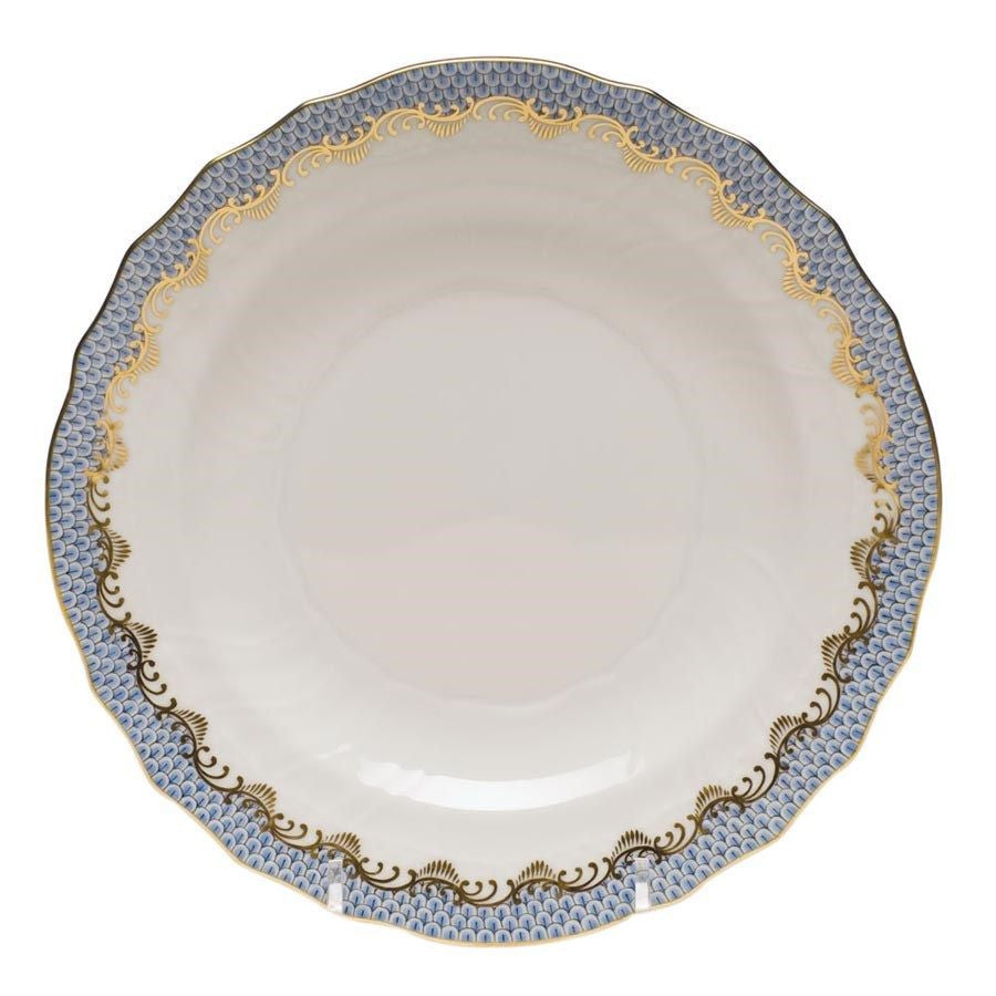 Light Blue Fish Scale Salad Plate