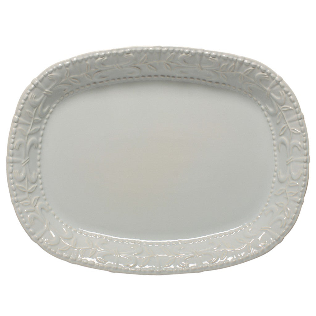 Historia Large Oval Platter-Barely Blue