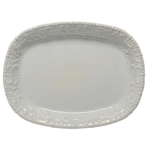 Historia Large Oval Platter-Barely Blue