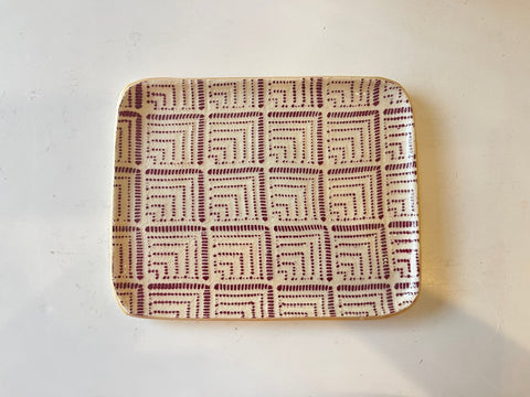 Tidbit Tray in Deco Bordeaux