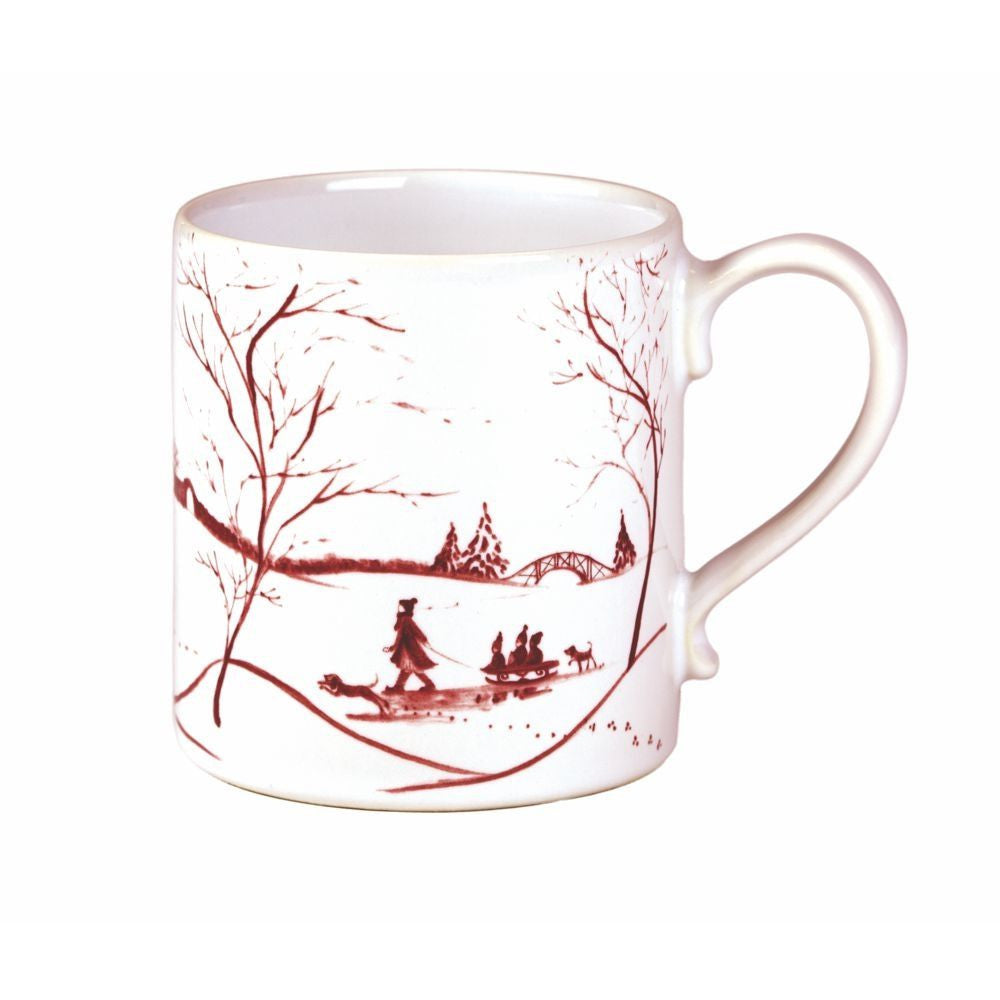 Country Estate Winter Frolic Ruby Mug