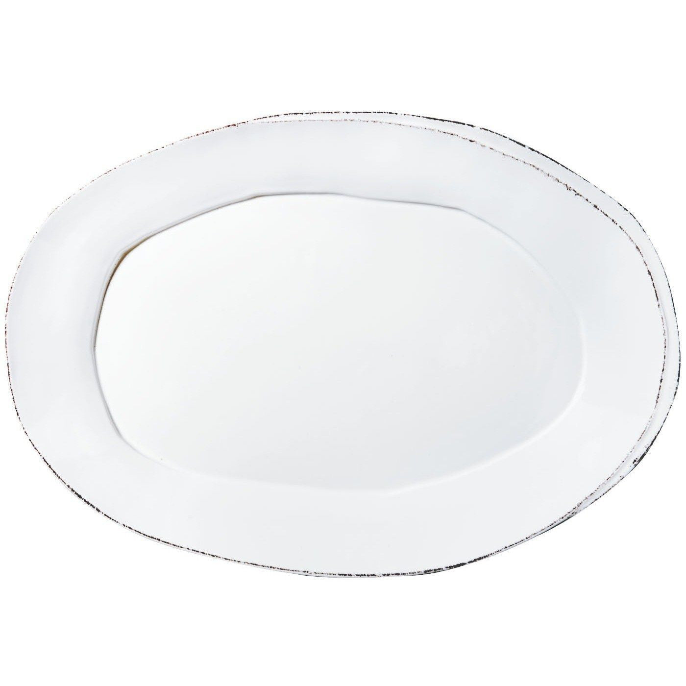 Lastra White Small Oval Platter