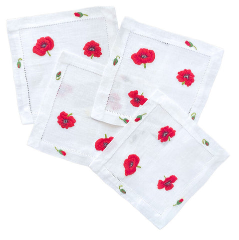 Poppy Cocktail Napkins