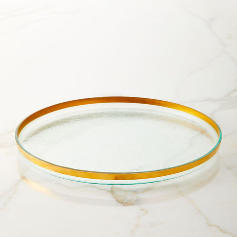 Mod Round Platter, Gold