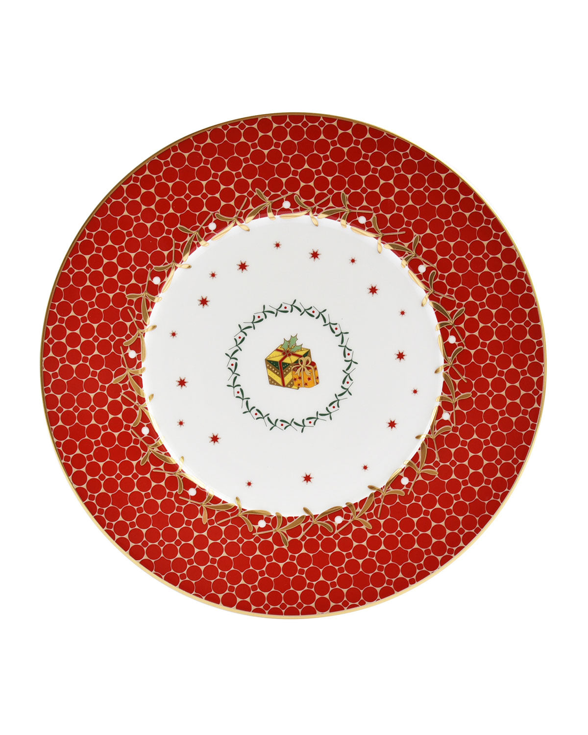 Noel Salad Plate-Red Gift