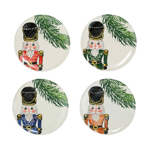 Nutcrackers Assorted Salad Plates - Set of Four