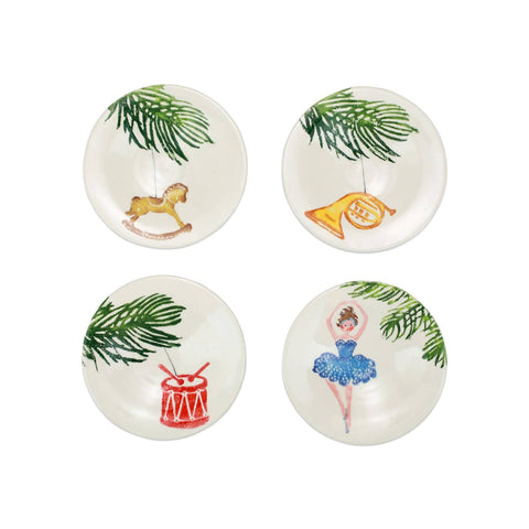 Nutcrackers Assorted Canape Plates - Set of Four