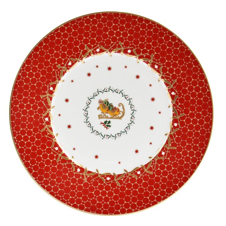 Noel Salad Plate-Red Sleigh