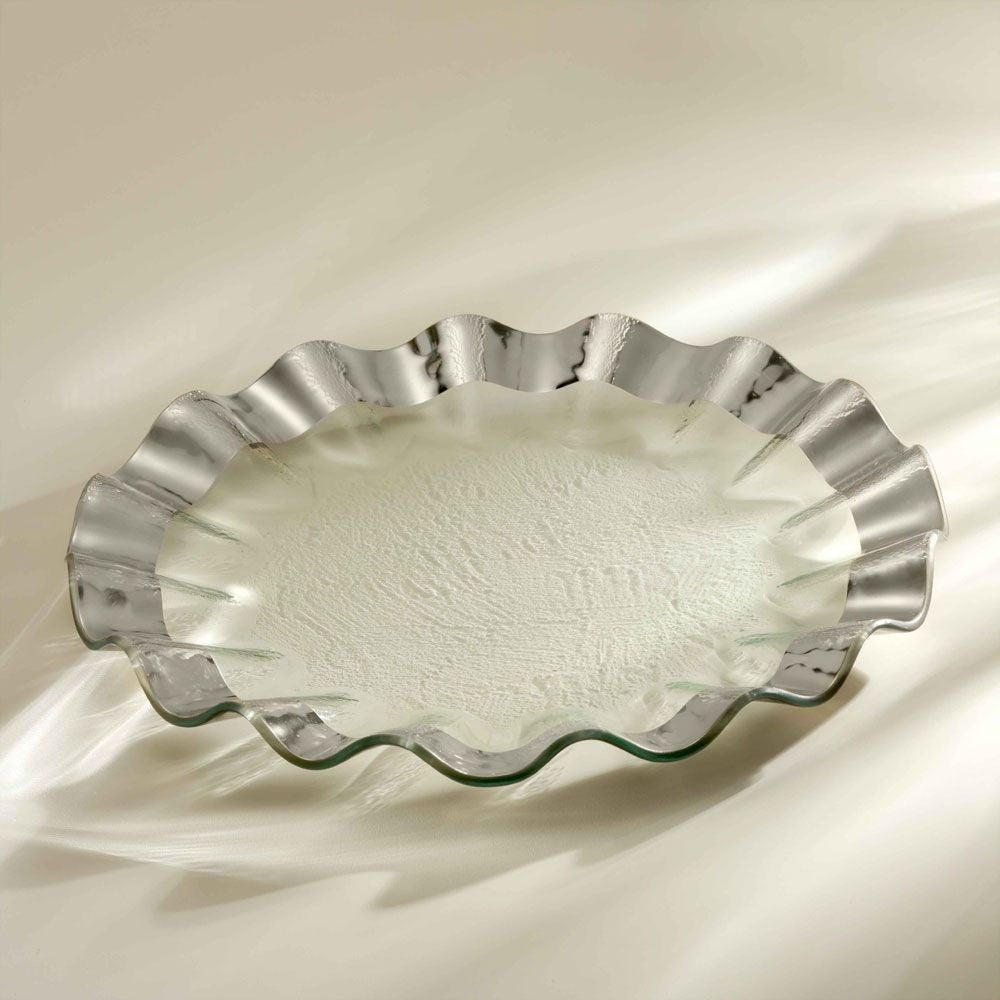 Ruffle Platinum Dinner Plate