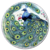 Peacock Feather Dessert Plate