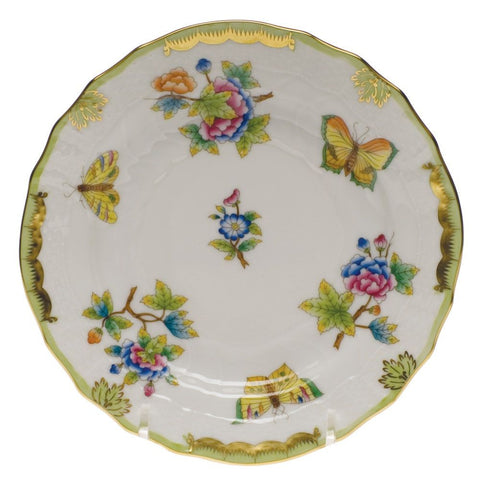 Queen Victoria Green Bread & Butter Plate