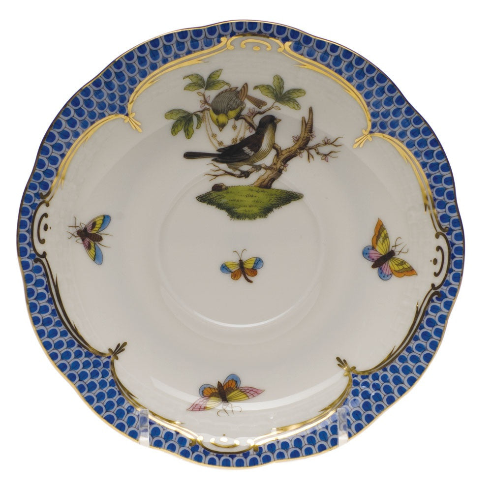 Rothschild Bird Blue Border Tea Saucer