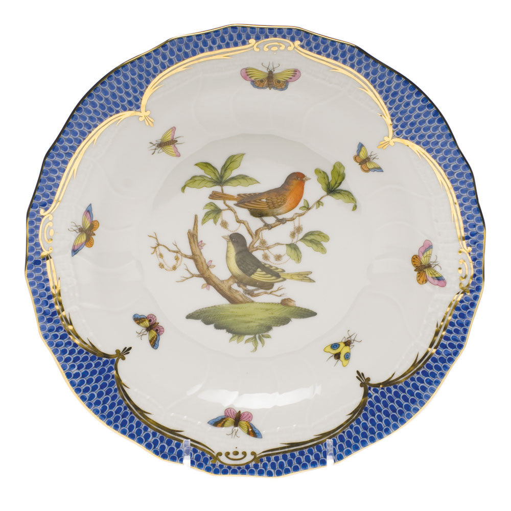 Rothschild Bird Blue Border Dessert Plate