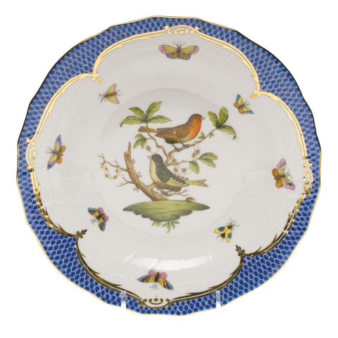 Rothschild Bird Blue Border Dessert Plate