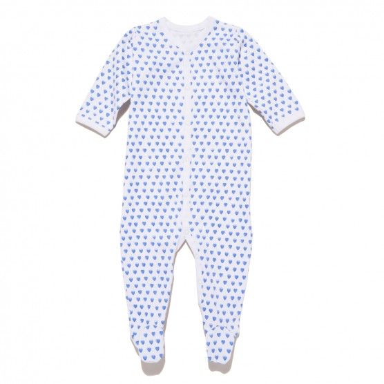 Blue Heart Footie Pajamas 