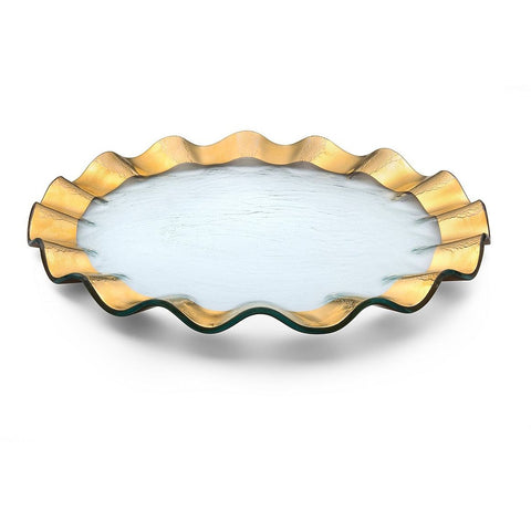 Ruffle Gold Buffet Plate