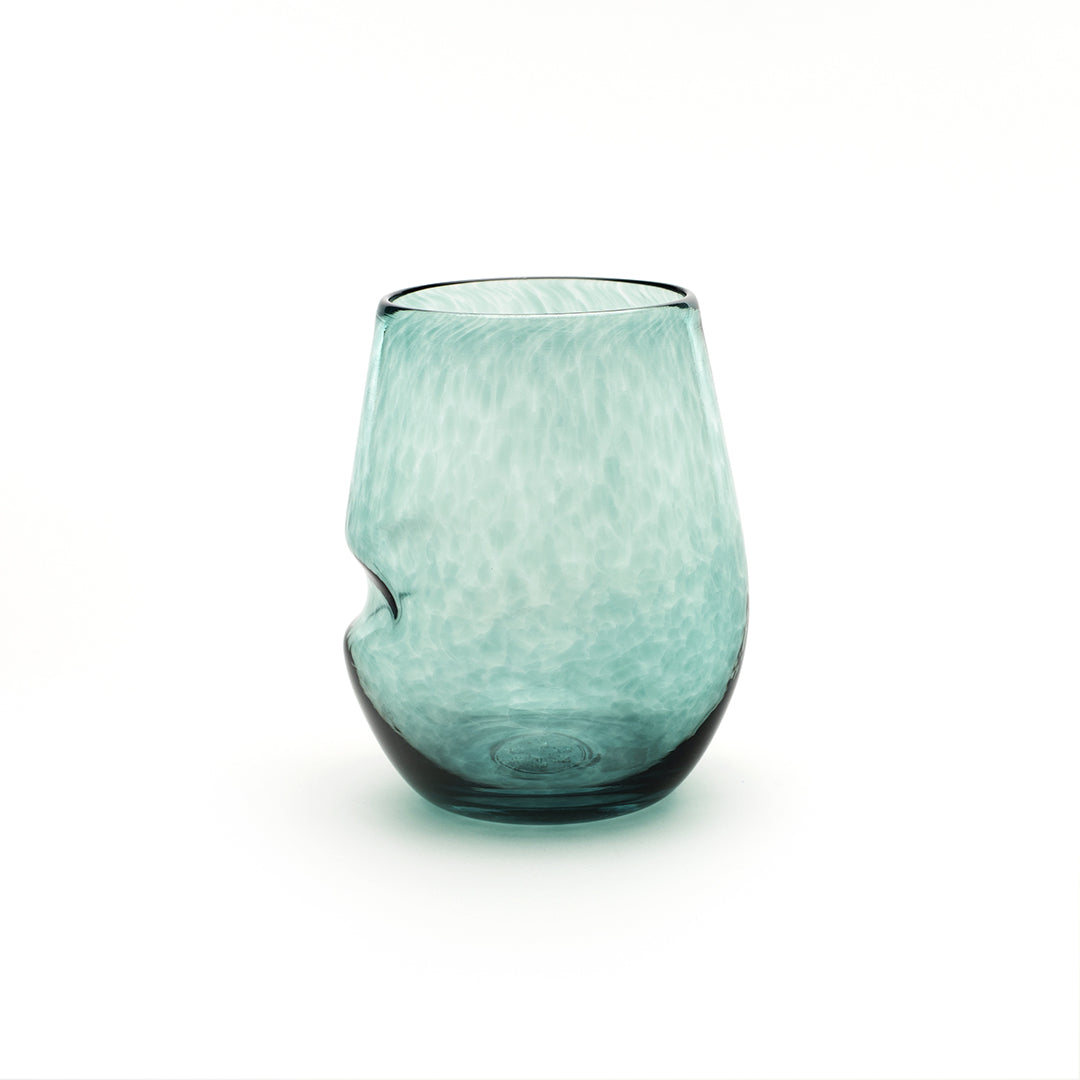 Saban Glass Stemless Sheer Wine Thumby Pine Tree