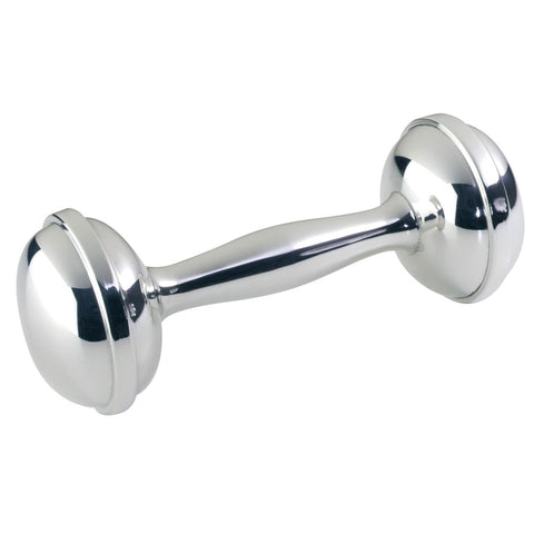 Sterling Silver Dumbbell Rattle