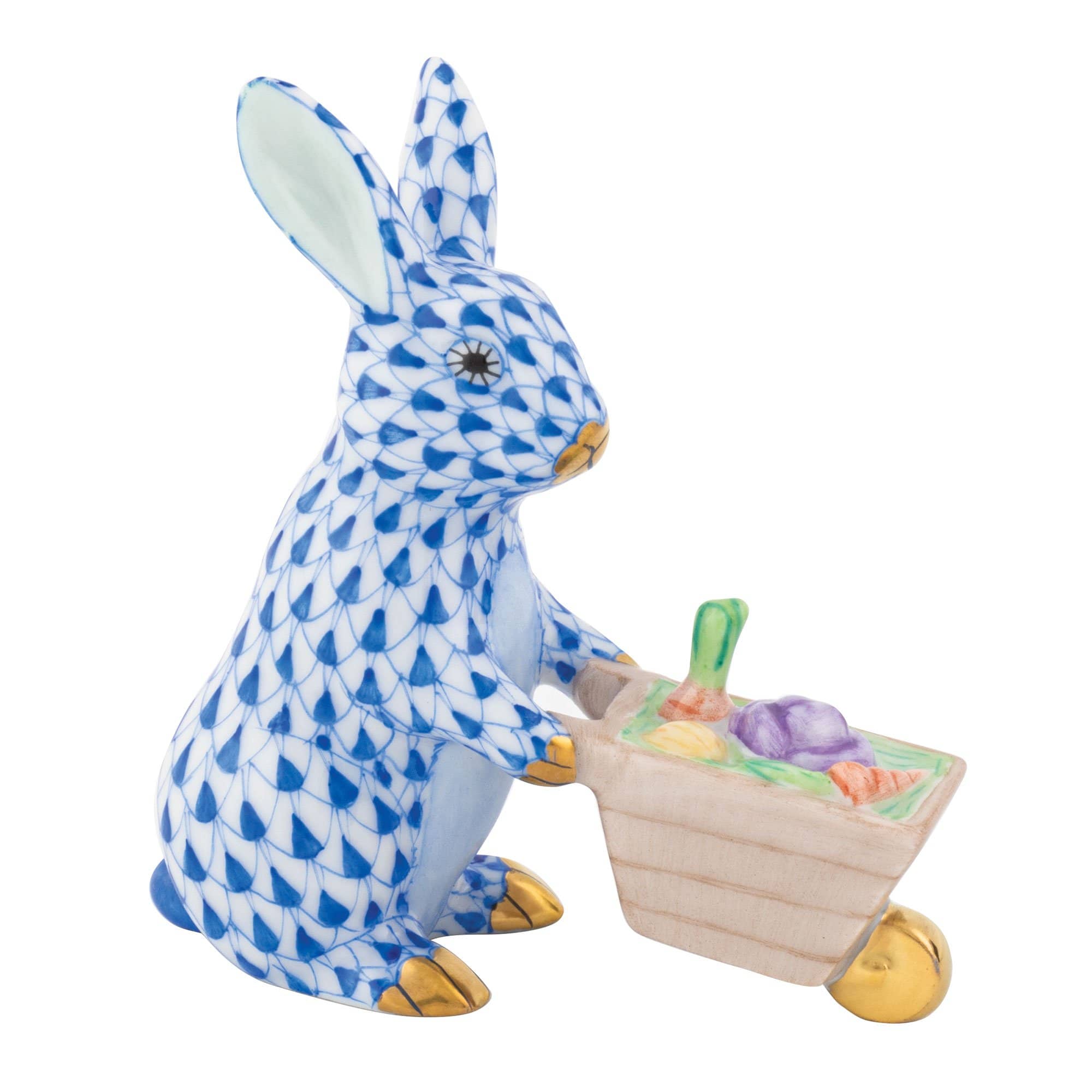 Wheelbarrow Bunny -Blue