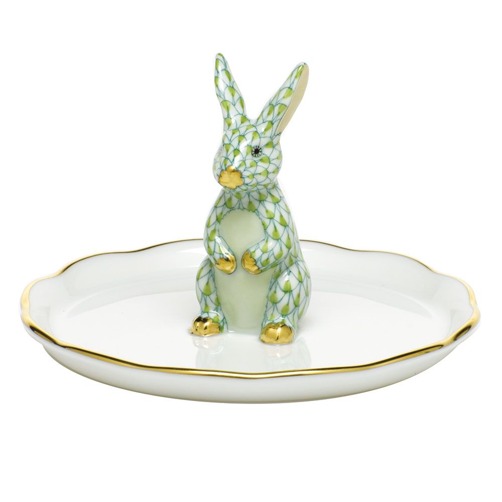 Green Bunny Ring Holder