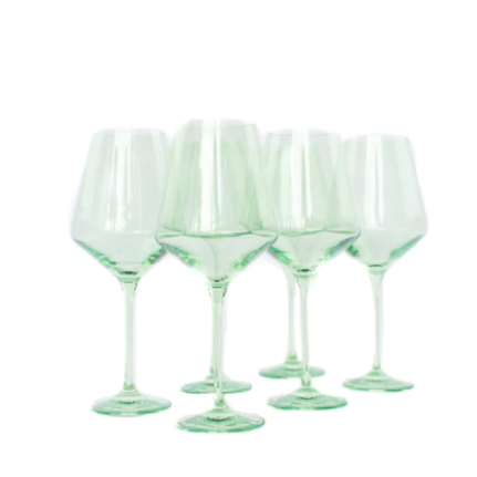 Mint Green Stemmed Set of 6