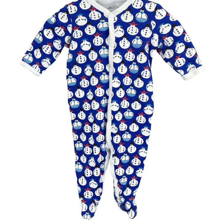 Blue Sno Global Footie Pajamas-3-6 month