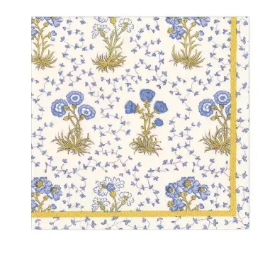 Semis De Fleurs Blue Cocktail Napkins