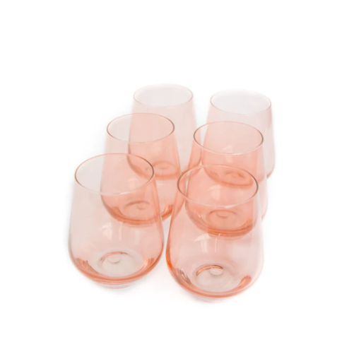 Blush Pink Stemless Set of 6