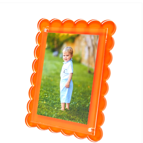 Orange Scalloped Frame