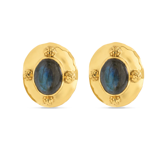 Cleopatra Oval Clip Earrings