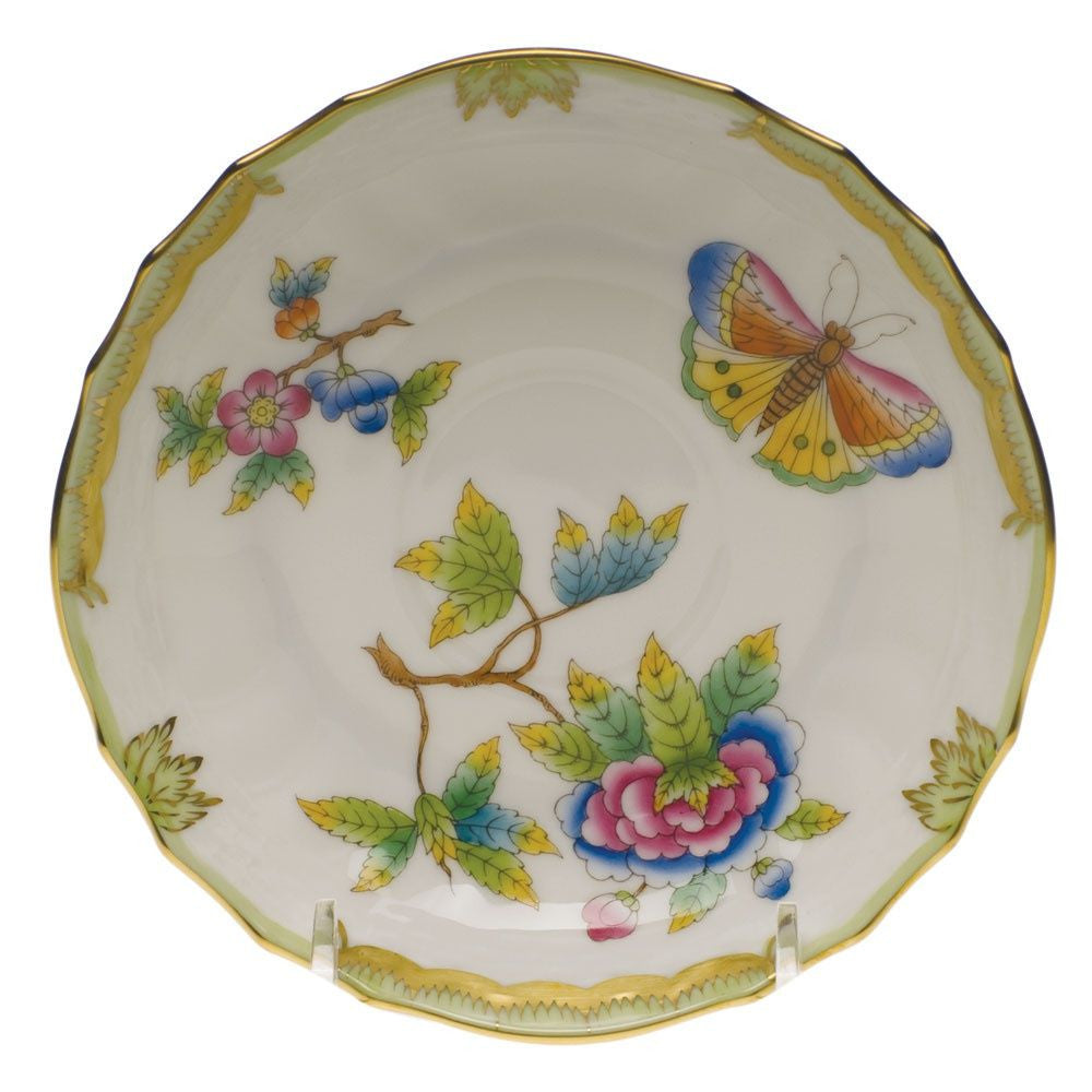 Queen Victoria Green Canton Saucer