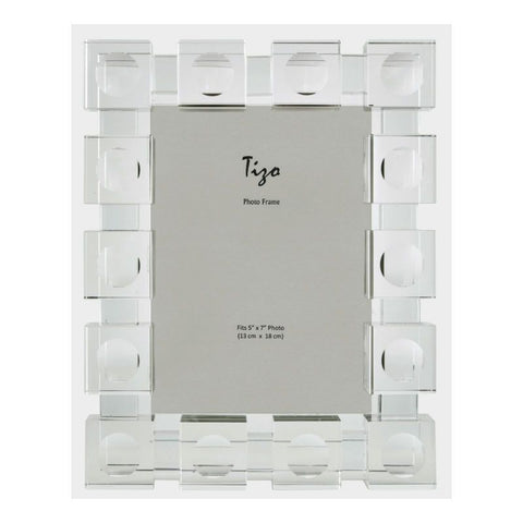 Clear Cube Crystal Picture Frame 5x7