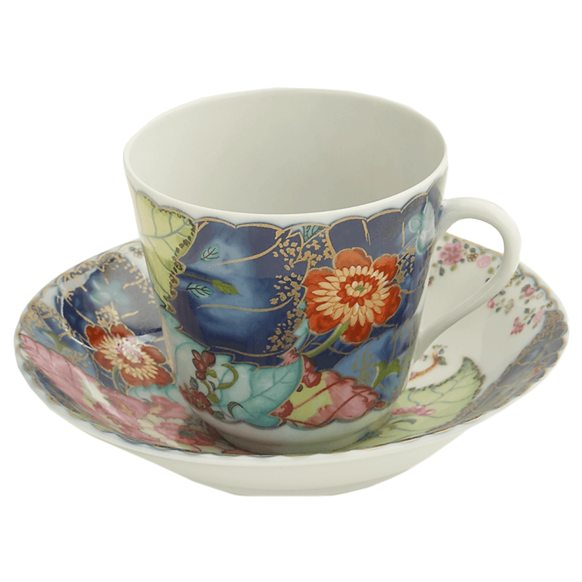 Tobacco Leaf Tea Cup & Saucer