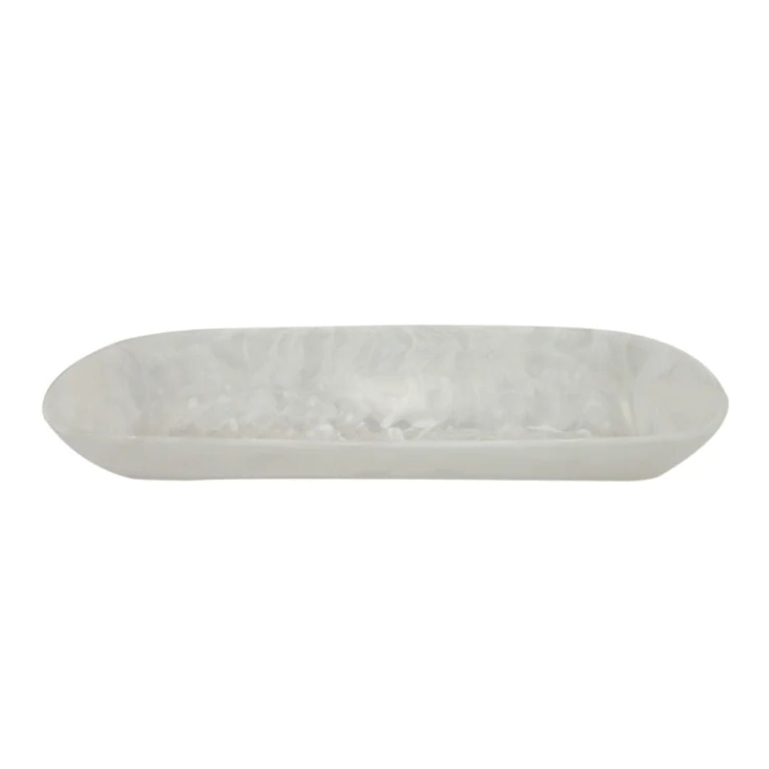 White Swirl Jumbo Boat Bowl