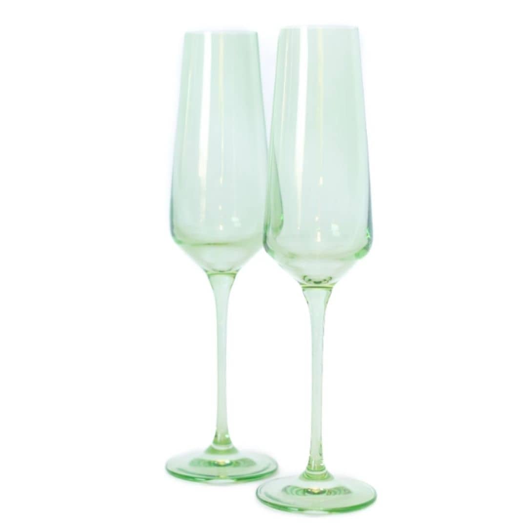 Mint Champagne Flute Set of 2