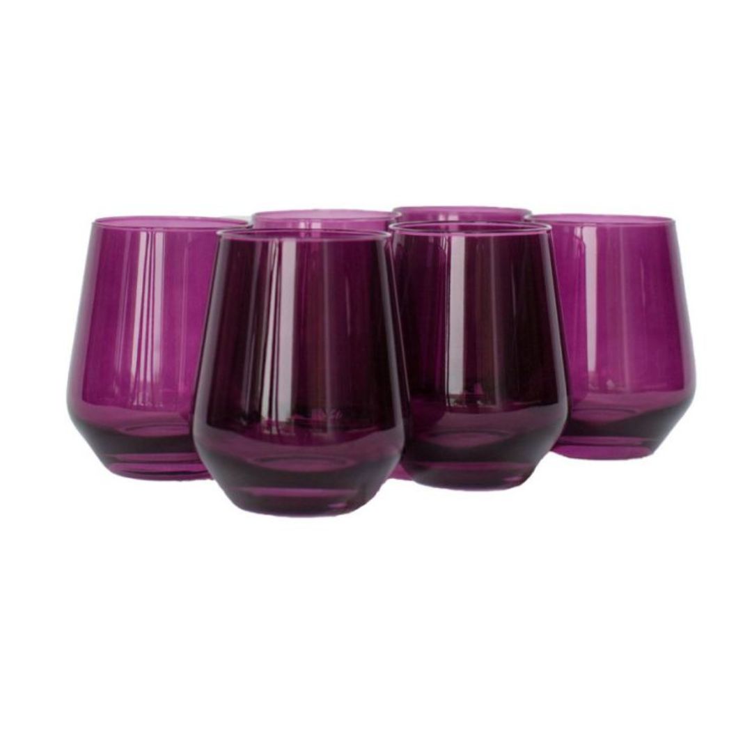 Amethyst Stemless Set of 6