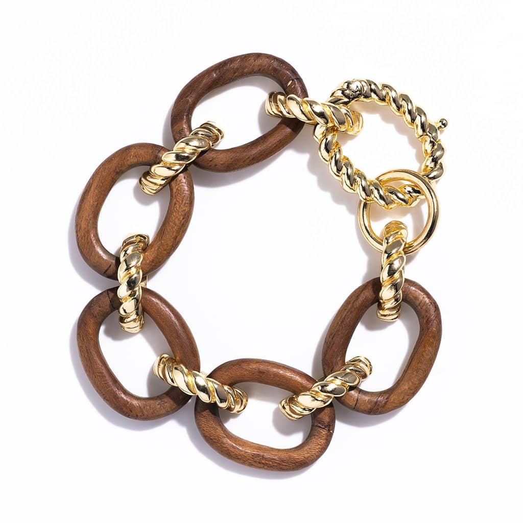 Earth Goddess Teak Link Bracelet