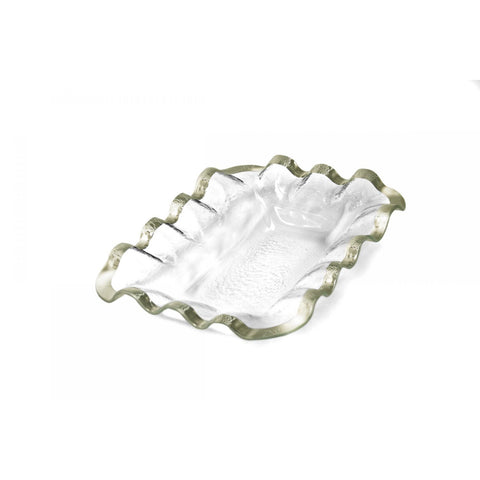 Ruffle Platinum Bread Basket