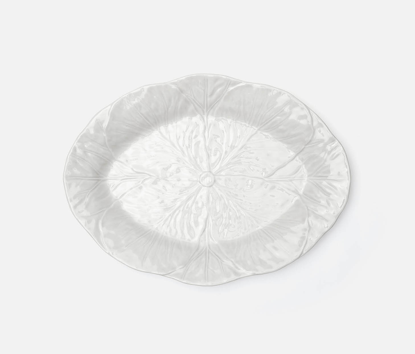 Clarise White Cabbage Large Oval Platter