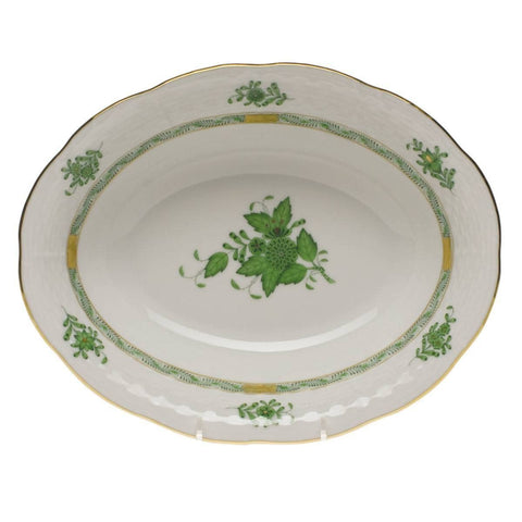 Chinese Bouquet Green Oval Veg Dish